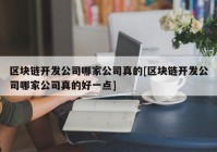 区块链开发公司哪家公司真的[区块链开发公司哪家公司真的好一点]